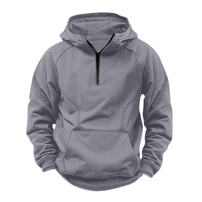 Hooded Retro Solid Color Distressed Sweater Long Sleeve Coat