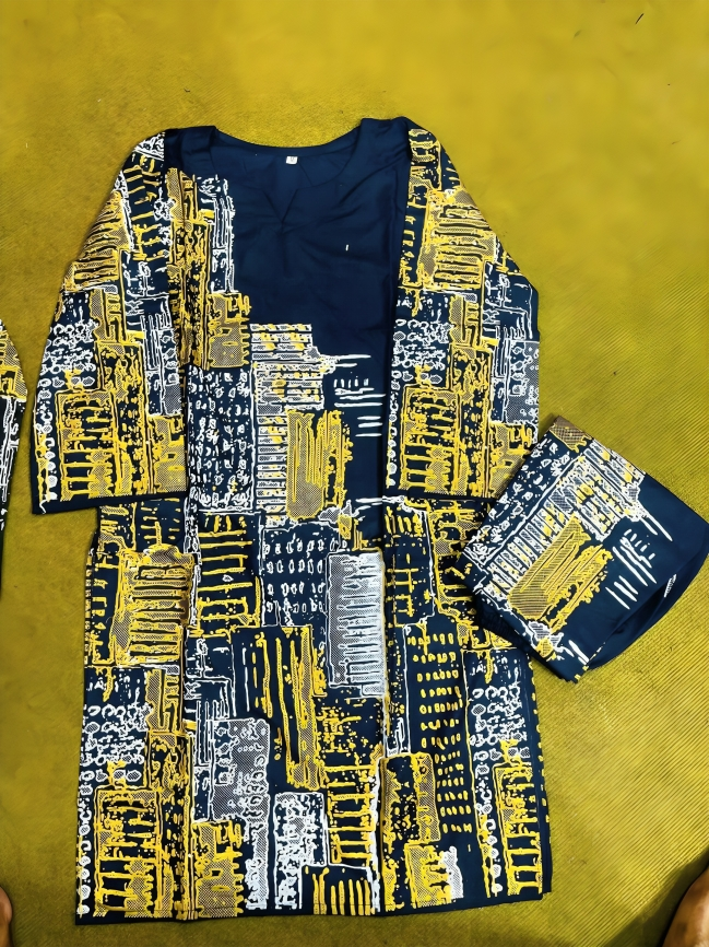 Handcrafted Block Print Linen Suit | Premium Stitched 2-Piece Winter Set