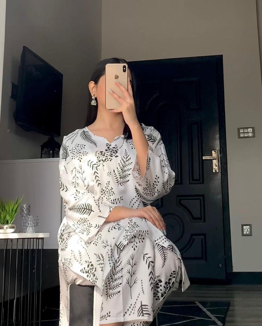 Luxury Arabic Linen 2pc | The Softest Stitched Printed Suit