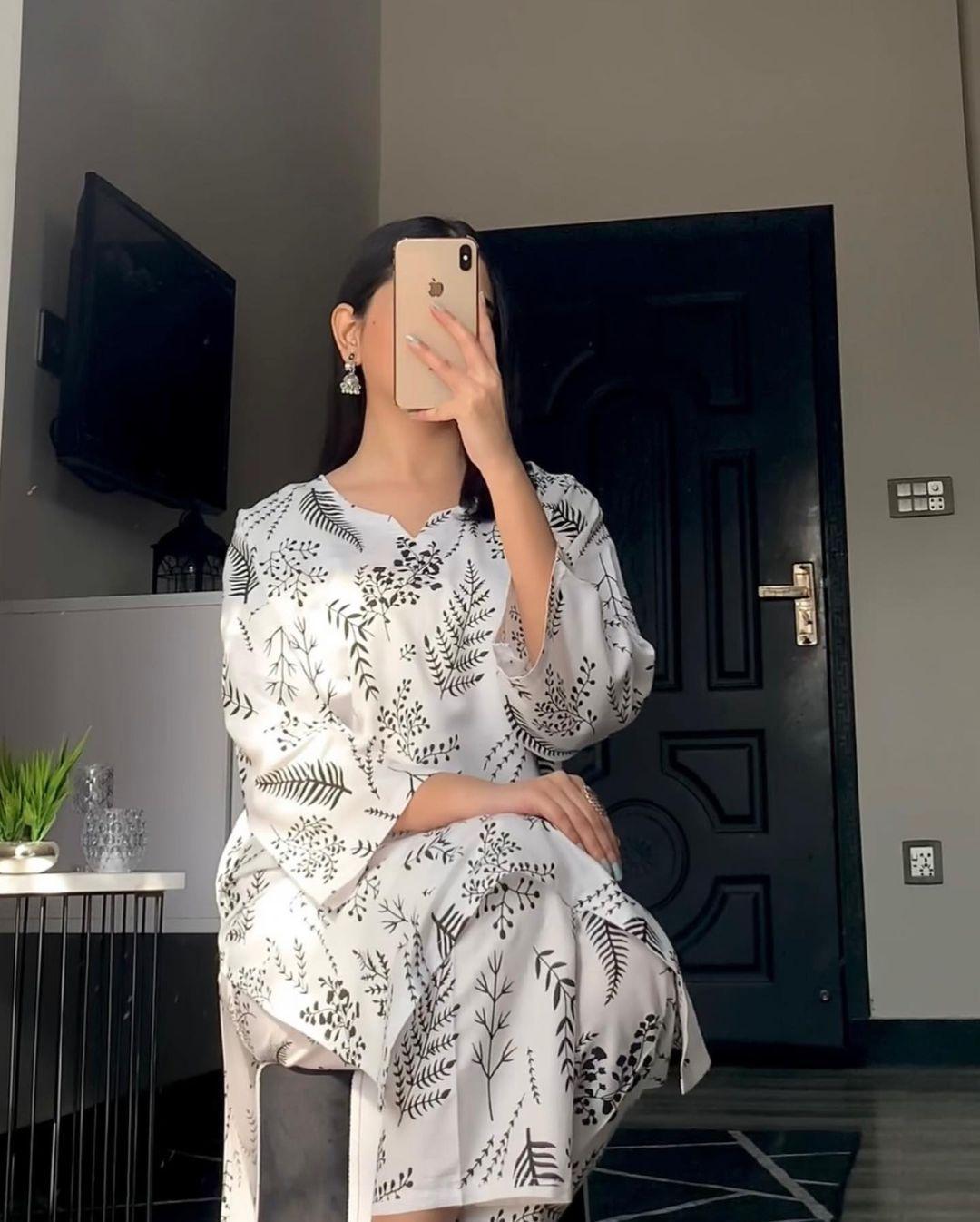 Luxury Arabic Linen 2pc | The Softest Stitched Printed Suit