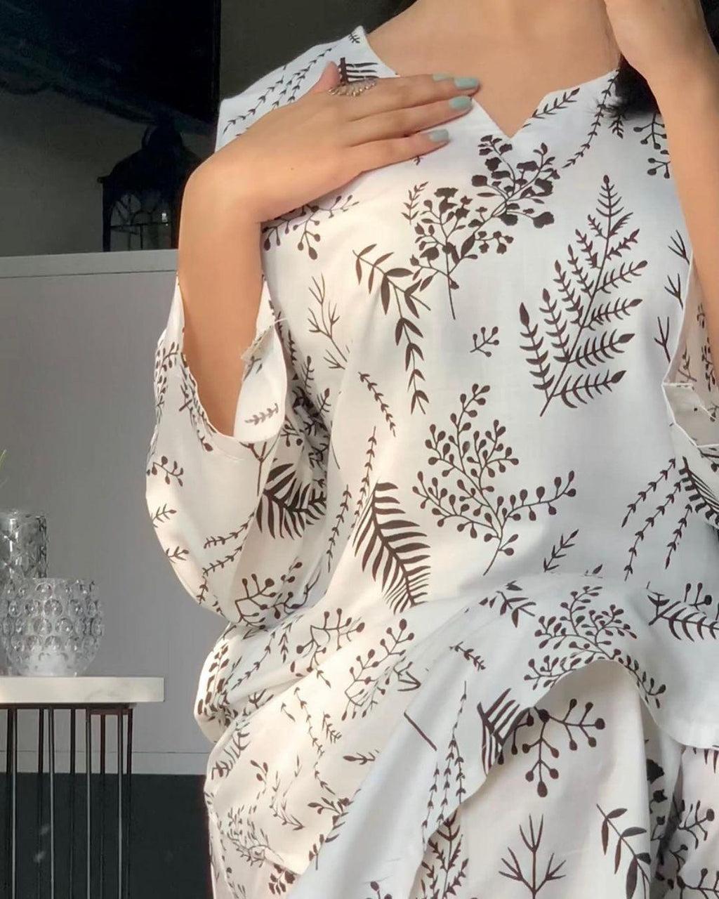 Luxury Arabic Linen 2pc | The Softest Stitched Printed Suit