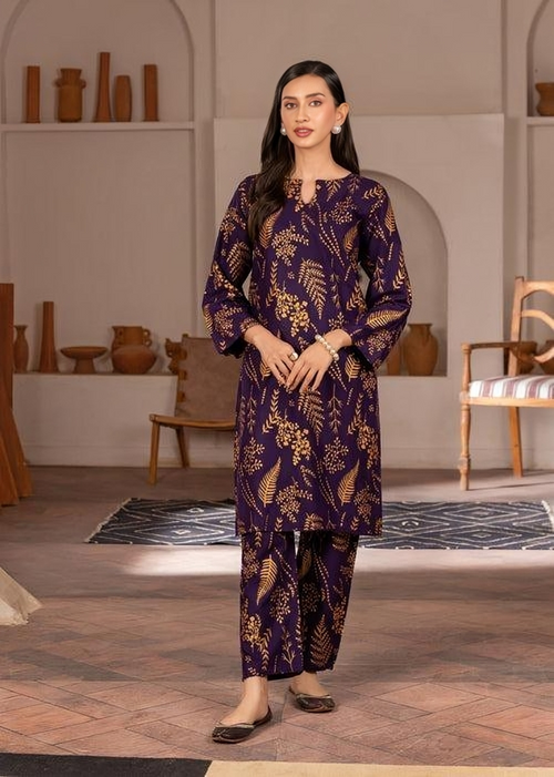 Elegant Stitched Arabic Linen 2pc Suit | Ready-to-Wear Printed Shirt & Trouser