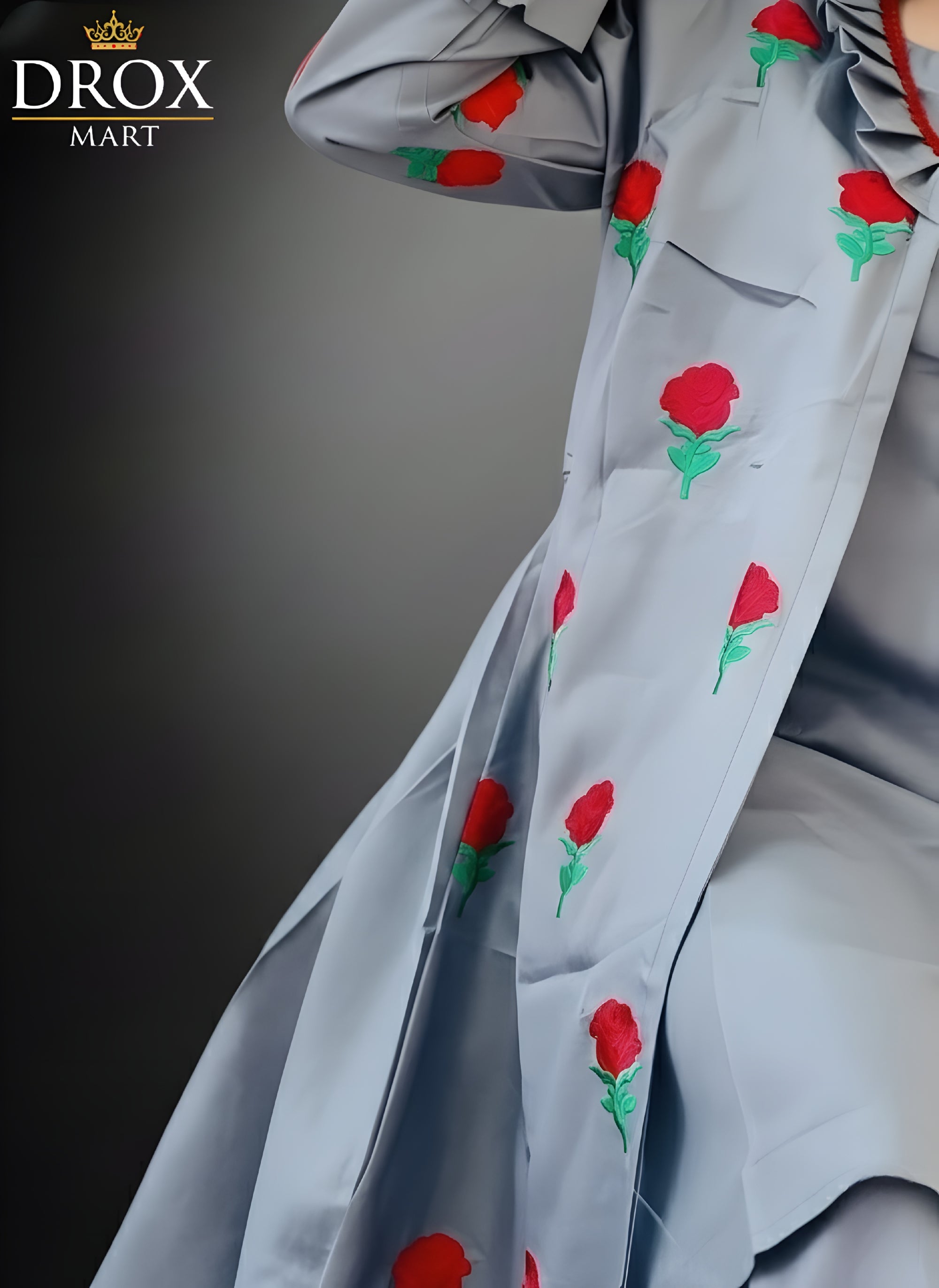 Royal Elegance 3-Piece Katan Silk Embroidered Gown Set