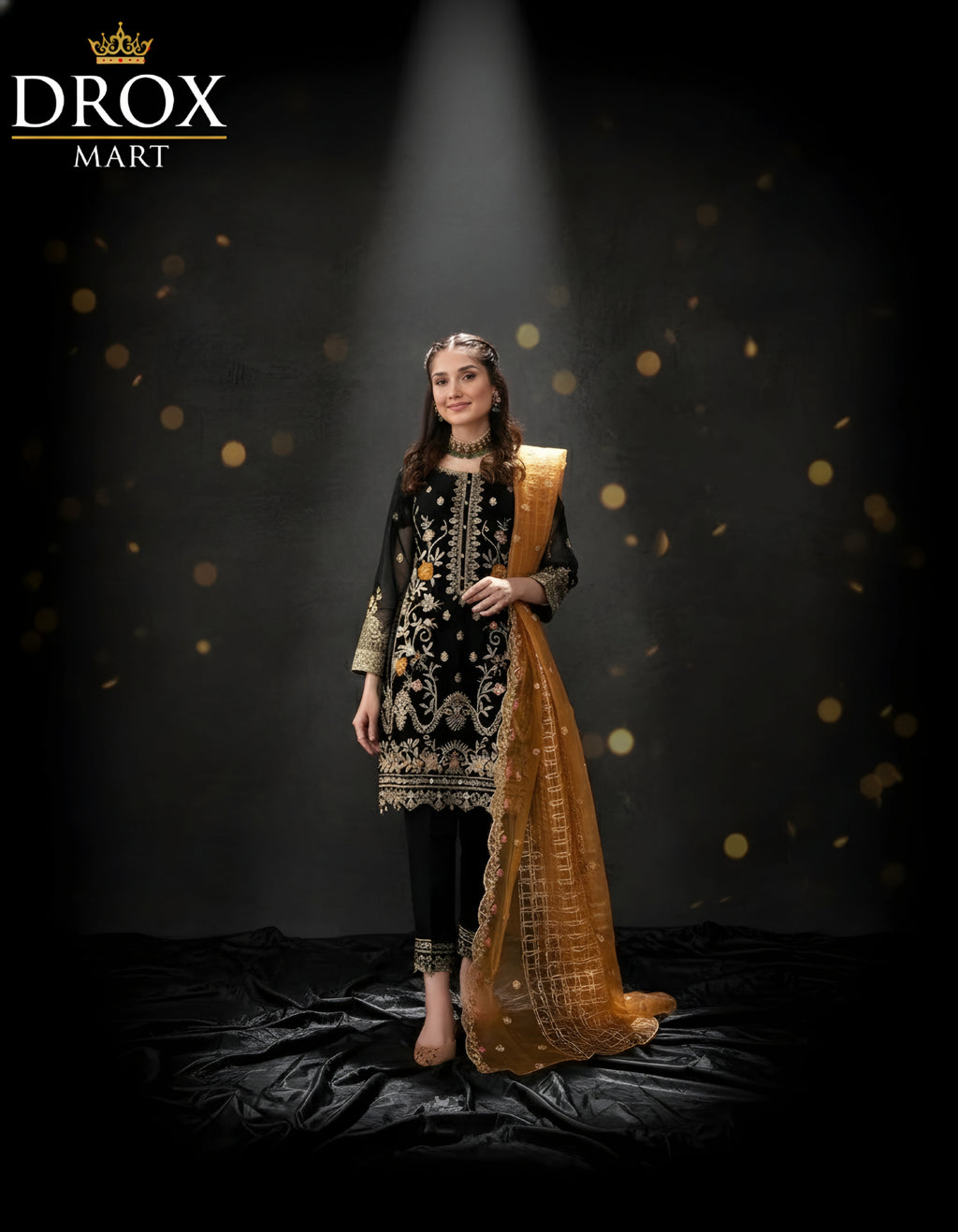 Premium Organza Embroidered 3-Piece Suit | Festive Luxury Collection