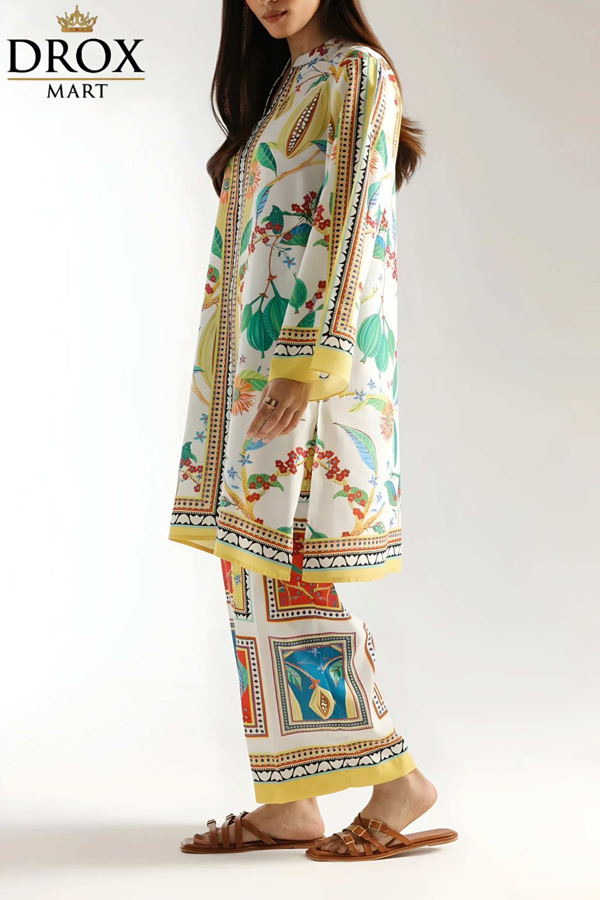 Everyday Glam: Trendy Multicoloured 2-Pc Women’s Printed Set