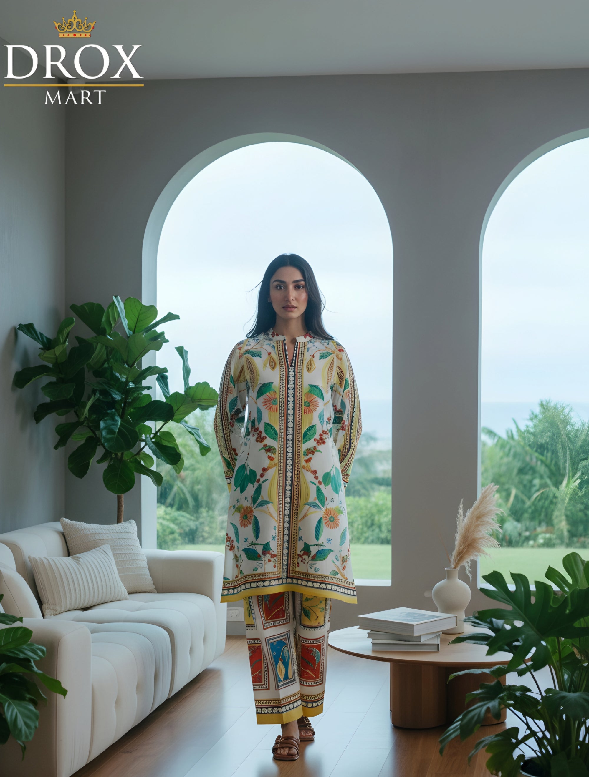 Everyday Glam: Trendy Multicoloured 2-Pc Women’s Printed Set