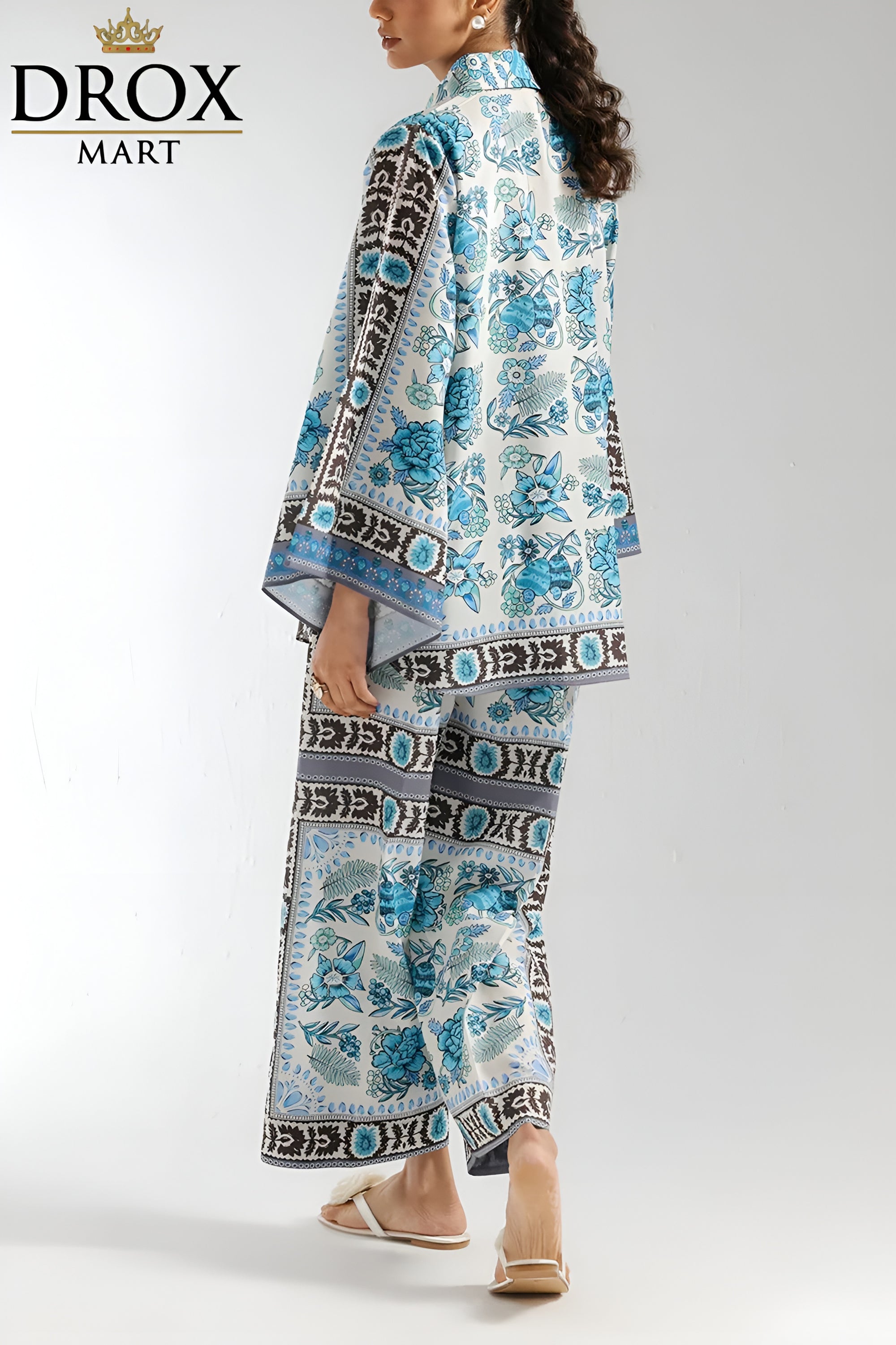 Multicolor Printed Set for Women – Stylish 2-Piece Shirt & Trouser