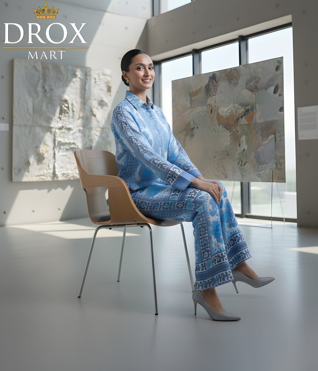 Multicolor Printed Set for Women – Stylish 2-Piece Shirt & Trouser