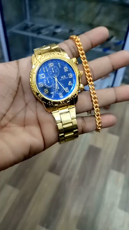 Pack of 2 Fashion Mens Stainless Steel Watches Wristwatch Calendar Luminous Clock Men Business